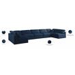 Meridian Furniture Plush Navy Velvet Standard Modular Sectional