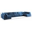 Meridian Furniture Plush Navy Velvet Standard Modular Sectional