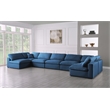 Meridian Furniture Plush Navy Velvet Standard Modular Sectional