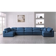 Meridian Furniture Plush Navy Velvet Standard Modular Sectional
