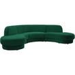 Meridian Furniture Rosa Green Velvet 3pc. Sectional