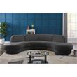 Meridian Furniture Rosa Grey Velvet 3pc. Sectional