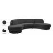 Meridian Furniture Rosa Grey Velvet 3pc. Sectional