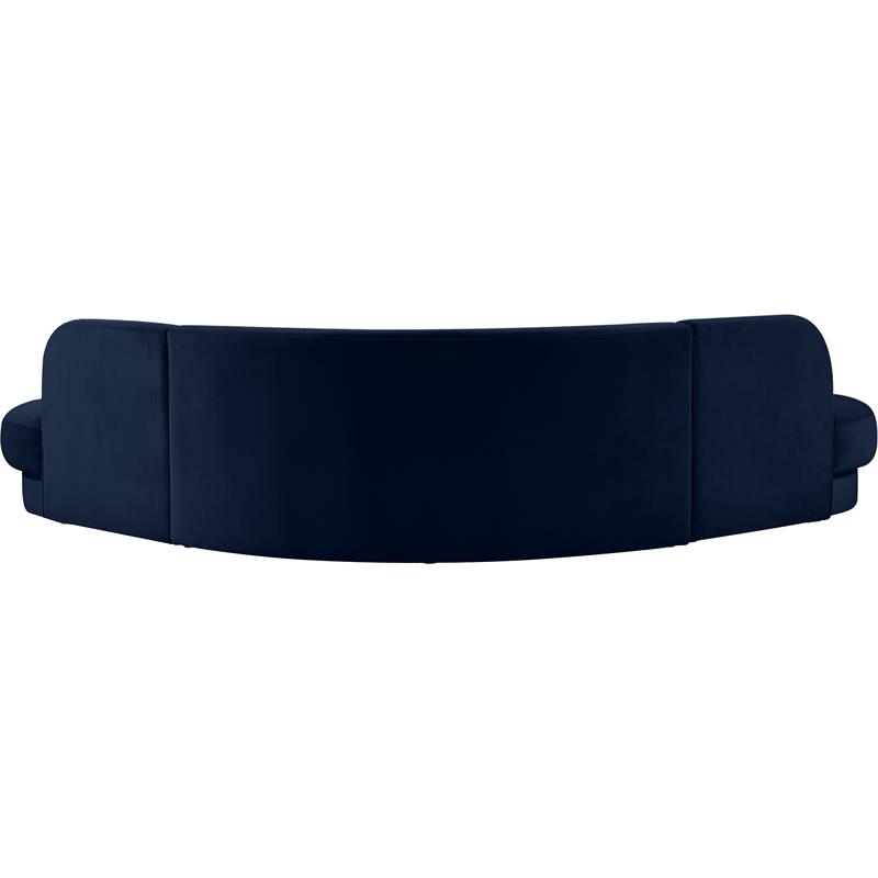 Meridian Furniture Rosa Navy Velvet 3pc. Sectional