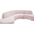 Meridian Furniture Rosa Pink Velvet 3pc. Sectional