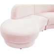 Meridian Furniture Rosa Pink Velvet 3pc. Sectional