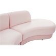 Meridian Furniture Rosa Pink Velvet 3pc. Sectional