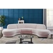 Meridian Furniture Rosa Pink Velvet 3pc. Sectional