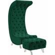 Meridian Furniture Crescent Green Velvet Accent Chair