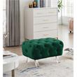 Meridian Furniture Crescent Green Velvet Ottoman