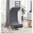 Meridian Furniture Crescent Grey Velvet Accent Chair