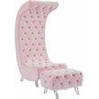 Meridian Furniture Crescent Pink Velvet Accent Chair