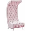 Meridian Furniture Crescent Pink Velvet Accent Chair