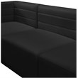 Meridian Furniture Quincy Black Velvet Modular Armless Chair