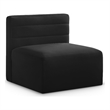 Meridian Furniture Quincy Black Velvet Modular Armless Chair