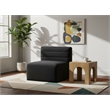 Meridian Furniture Quincy Black Velvet Modular Armless Chair
