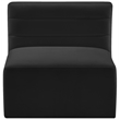 Meridian Furniture Quincy Black Velvet Modular Armless Chair