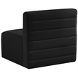 Meridian Furniture Quincy Black Velvet Modular Armless Chair