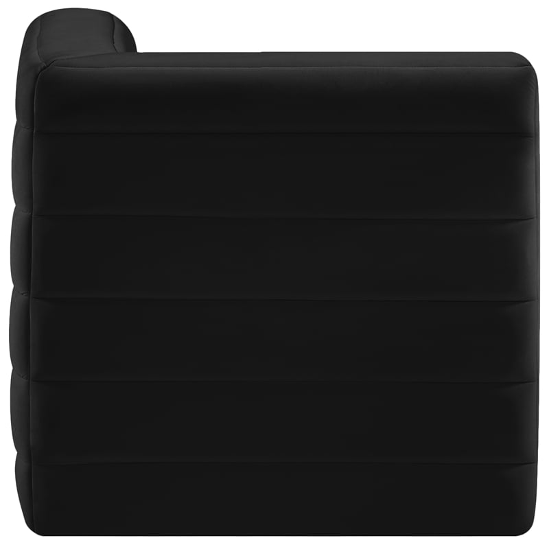 Meridian Furniture Quincy Black Velvet Modular Corner Chair