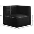 Meridian Furniture Quincy Black Velvet Modular Corner Chair