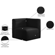 Meridian Furniture Quincy Black Velvet Modular Corner Chair