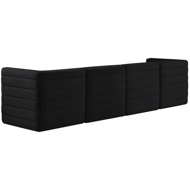 Meridian Furniture Quincy Black Velvet Modular Sofa