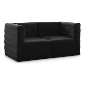 Meridian Furniture Quincy Black Velvet Modular Sofa