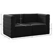 Meridian Furniture Quincy Black Velvet Modular Sofa