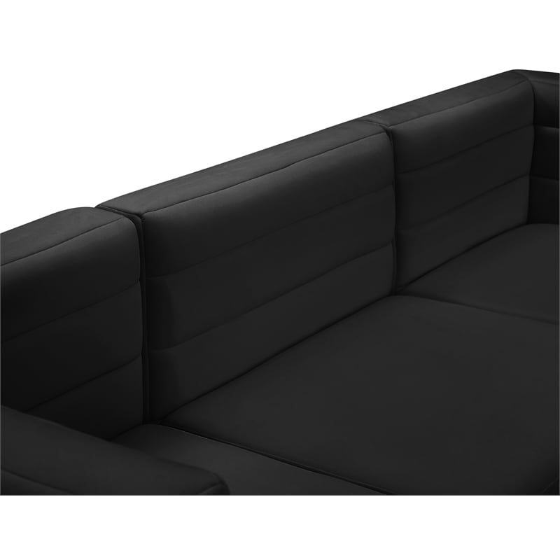 Meridian Furniture Quincy Black Velvet Modular Sectional