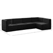Meridian Furniture Quincy Black Velvet Modular Sectional