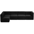 Meridian Furniture Quincy Black Velvet Modular Sectional