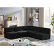 Meridian Furniture Quincy Black Velvet Modular Sectional