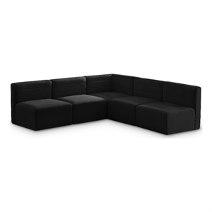 Meridian Furniture Quincy Black Velvet Modular Sectional