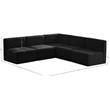 Meridian Furniture Quincy Black Velvet Modular Sectional