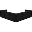 Meridian Furniture Quincy Black Velvet Modular Sectional