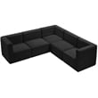 Meridian Furniture Quincy Black Velvet Modular Sectional