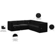 Meridian Furniture Quincy Black Velvet Modular Sectional