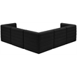 Meridian Furniture Quincy Black Velvet Modular Sectional