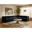 Meridian Furniture Quincy Black Velvet Modular Sectional