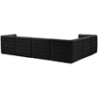 Meridian Furniture Quincy Black Velvet Modular Sectional