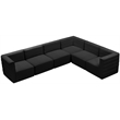 Meridian Furniture Quincy Black Velvet Modular Sectional