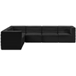 Meridian Furniture Quincy Black Velvet Modular Sectional