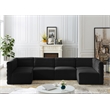 Meridian Furniture Quincy Black Velvet Modular Sectional