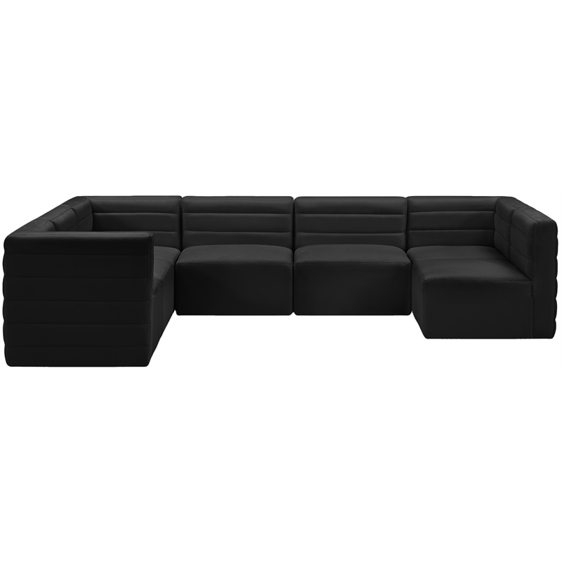 Meridian Furniture Quincy Black Velvet Modular Sectional