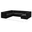 Meridian Furniture Quincy Black Velvet Modular Sectional