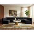 Meridian Furniture Quincy Black Velvet Modular Sectional