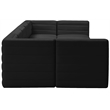 Meridian Furniture Quincy Black Velvet Modular Sectional