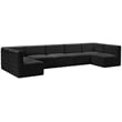Meridian Furniture Quincy Black Velvet Modular Sectional