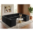 Meridian Furniture Quincy Black Velvet Modular Sectional