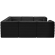 Meridian Furniture Quincy Black Velvet Modular Sectional